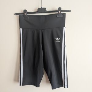 Adidas Black Shorts with White Accents